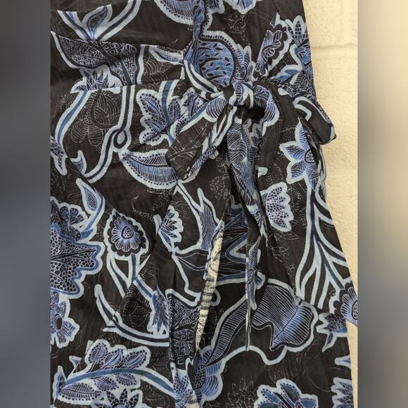 Parker Women's Knee Length, Drew Skirt marine safari sz10 ruffle flower print - Picture 4 of 7